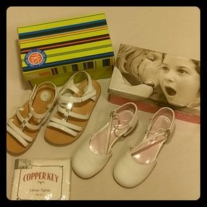 2 pair shoes little girls